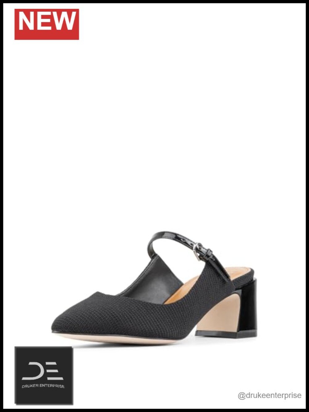 Women's Pointed Toe Memory Foam Heels with Adjustable Strap